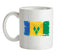 Saint Vincent and the Grenadines Grunge Style Flag Ceramic Mug