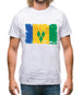 Saint Vincent And The Grenadines Grunge Style Flag Mens T-Shirt