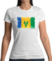 Saint Vincent And The Grenadines Grunge Style Flag Womens T-Shirt