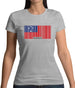 Samoa Barcode Style Flag Womens T-Shirt