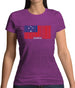 Samoa Barcode Style Flag Womens T-Shirt