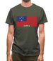Samoa Barcode Style Flag Mens T-Shirt