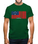 Samoa Barcode Style Flag Mens T-Shirt