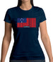 Samoa Barcode Style Flag Womens T-Shirt