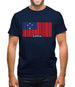 Samoa Barcode Style Flag Mens T-Shirt