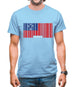 Samoa Barcode Style Flag Mens T-Shirt