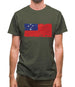 Samoa Grunge Style Flag Mens T-Shirt