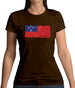 Samoa Grunge Style Flag Womens T-Shirt