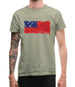 Samoa Grunge Style Flag Mens T-Shirt