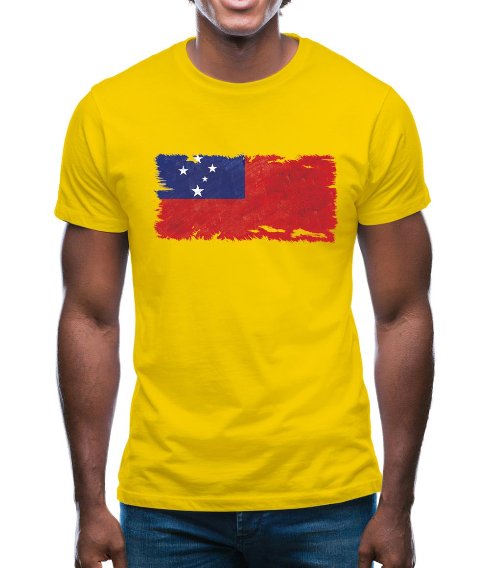Samoa Grunge Style Flag Mens T-Shirt