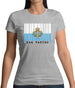 San Marino  Barcode Style Flag Womens T-Shirt