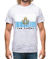 San Marino  Barcode Style Flag Mens T-Shirt