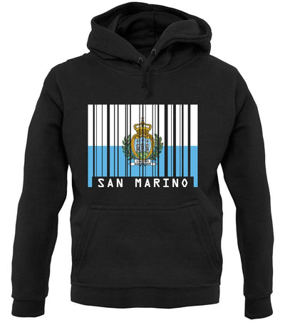 San Marino  Barcode Style Flag unisex hoodie