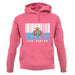 San Marino  Barcode Style Flag unisex hoodie