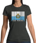 San Marino  Barcode Style Flag Womens T-Shirt