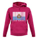 San Marino  Barcode Style Flag unisex hoodie