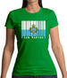 San Marino  Barcode Style Flag Womens T-Shirt