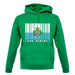 San Marino  Barcode Style Flag unisex hoodie