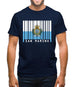 San Marino  Barcode Style Flag Mens T-Shirt