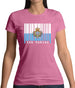 San Marino  Barcode Style Flag Womens T-Shirt