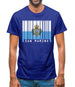 San Marino  Barcode Style Flag Mens T-Shirt