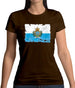 San Marino Grunge Style Flag Womens T-Shirt