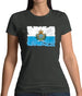 San Marino Grunge Style Flag Womens T-Shirt