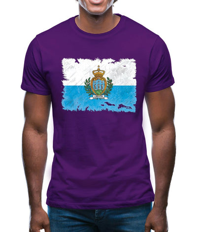 San Marino Grunge Style Flag Mens T-Shirt