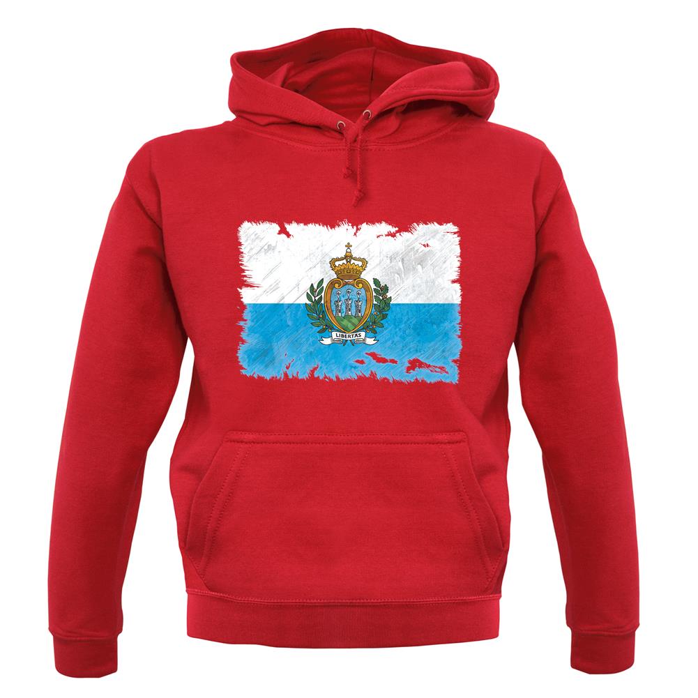 San Marino Grunge Style Flag unisex hoodie