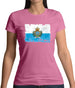 San Marino Grunge Style Flag Womens T-Shirt