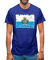 San Marino Grunge Style Flag Mens T-Shirt