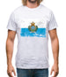 San Marino Grunge Style Flag Mens T-Shirt