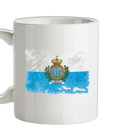 San Marino Grunge Style Flag Ceramic Mug