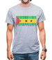 Sao Tome And Principe Barcode Style Flag Mens T-Shirt