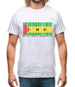 Sao Tome And Principe Barcode Style Flag Mens T-Shirt