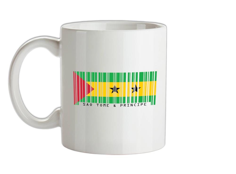 Sao Tome and Principe Barcode Style Flag Ceramic Mug