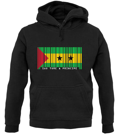 Sao Tome And Principe Barcode Style Flag unisex hoodie