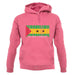 Sao Tome And Principe Barcode Style Flag unisex hoodie