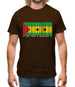 Sao Tome And Principe Barcode Style Flag Mens T-Shirt