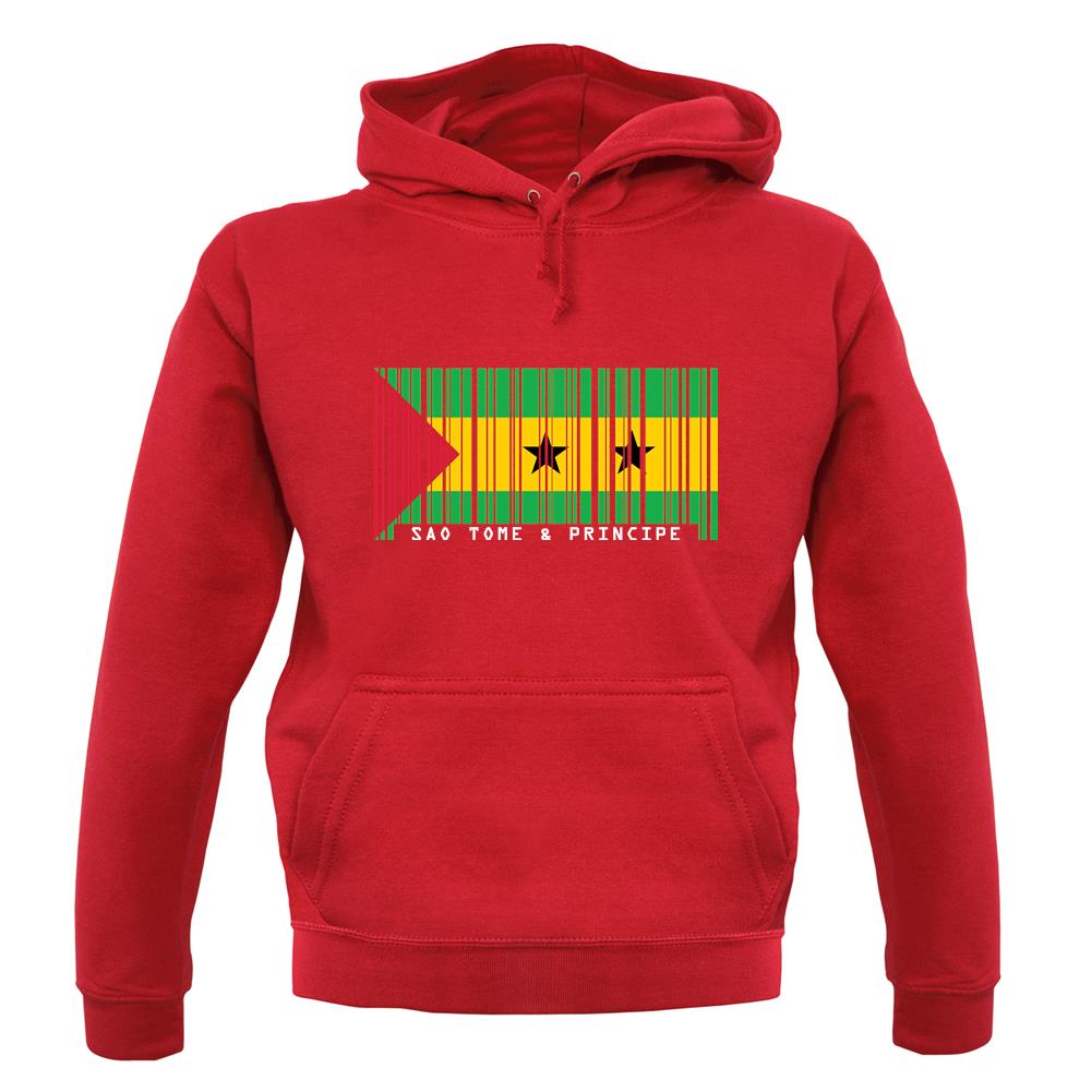 Sao Tome And Principe Barcode Style Flag unisex hoodie