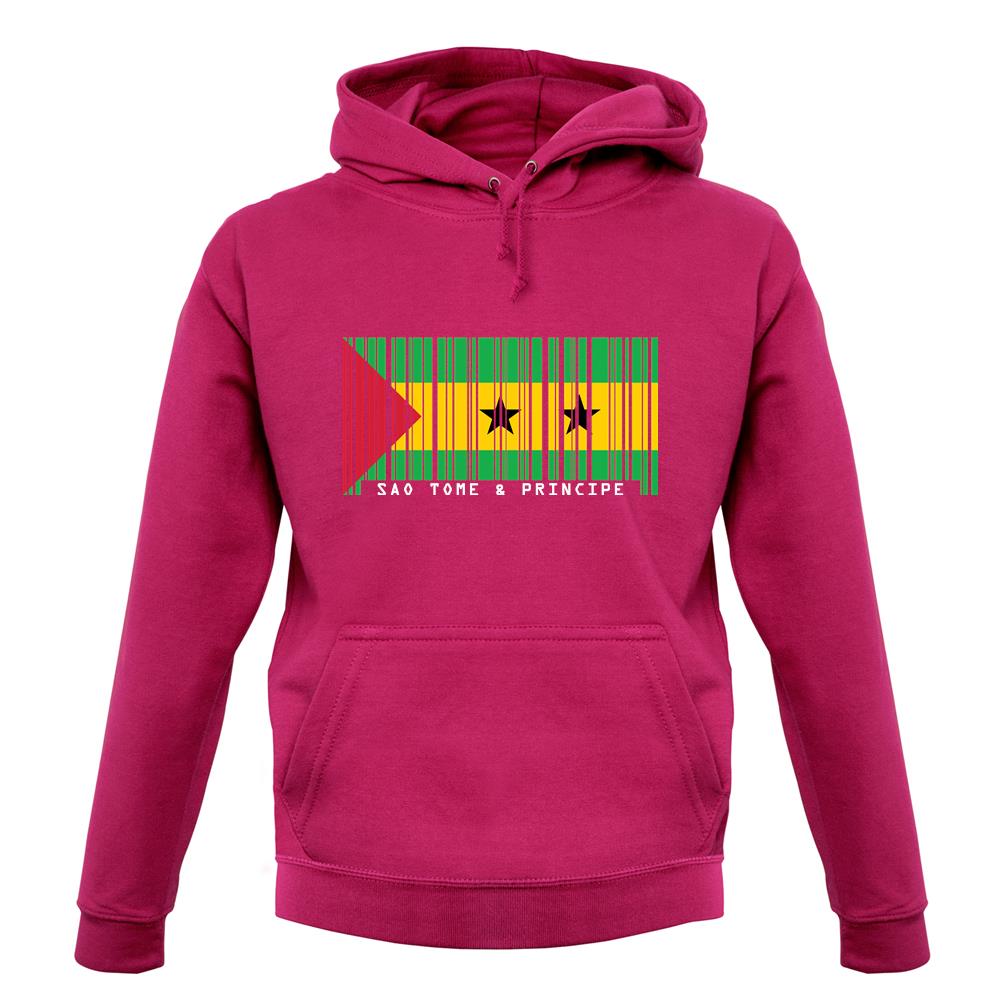 Sao Tome And Principe Barcode Style Flag unisex hoodie