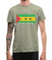 Sao Tome And Principe Barcode Style Flag Mens T-Shirt