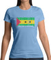 Sao Tome And Principe Barcode Style Flag Womens T-Shirt