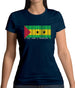 Sao Tome And Principe Barcode Style Flag Womens T-Shirt