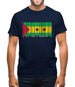 Sao Tome And Principe Barcode Style Flag Mens T-Shirt