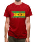 Sao Tome And Principe Barcode Style Flag Mens T-Shirt