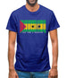 Sao Tome And Principe Barcode Style Flag Mens T-Shirt