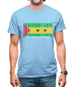 Sao Tome And Principe Barcode Style Flag Mens T-Shirt