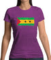 Sao Tome And Principe Grunge Style Flag Womens T-Shirt