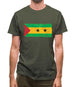 Sao Tome And Principe Grunge Style Flag Mens T-Shirt